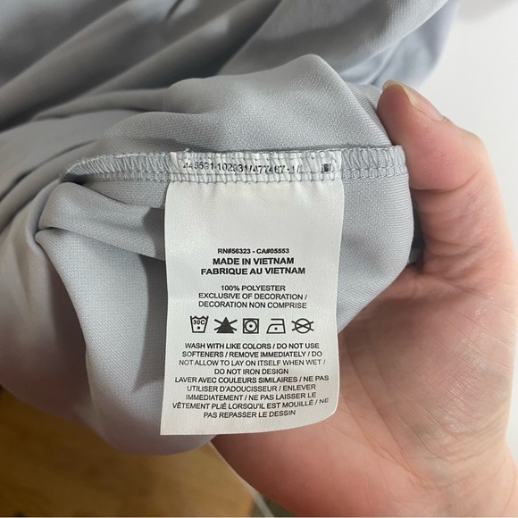 Nike Dri Fit Gray Polo Shirt Sz Large Men’s Short Sleeve - Picture 5 of 5